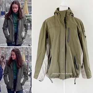 Rare Vintage Early 2000s Army Green Winter Coat ASO Rory in Gilmore Girls